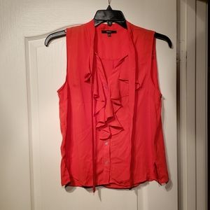 Bláshe coral/red button up Blouse